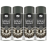 4X 151 Gun Metal Grey Metallic Gloss Spray Paint 400ml Spray Paint